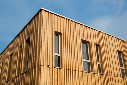 Fassadenansicht Holzhaus