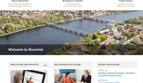 Screenshot der Homepage von buildinginsweden.se
